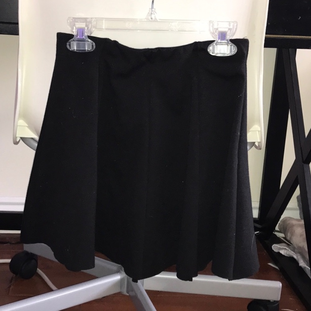 Black flared skirt